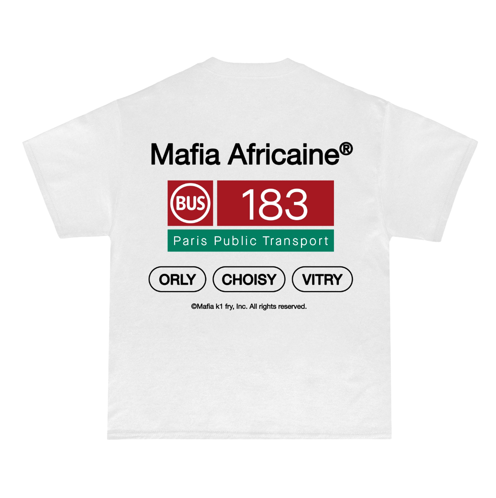 T-SHIRT K1FRY "BUS 183" WHITE